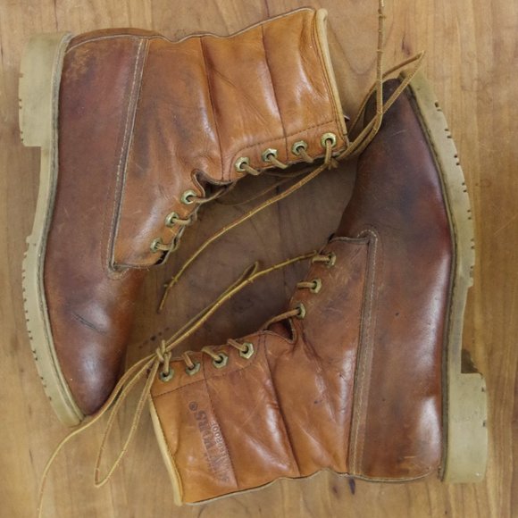 Vintage Maine USA Made Insulated Leather Boots Mens\' Size 7.5 main image 4